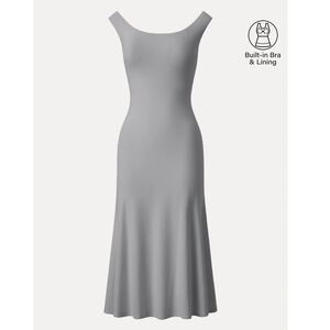 OGL Scoop Neck Midi Low Back Brami Dress